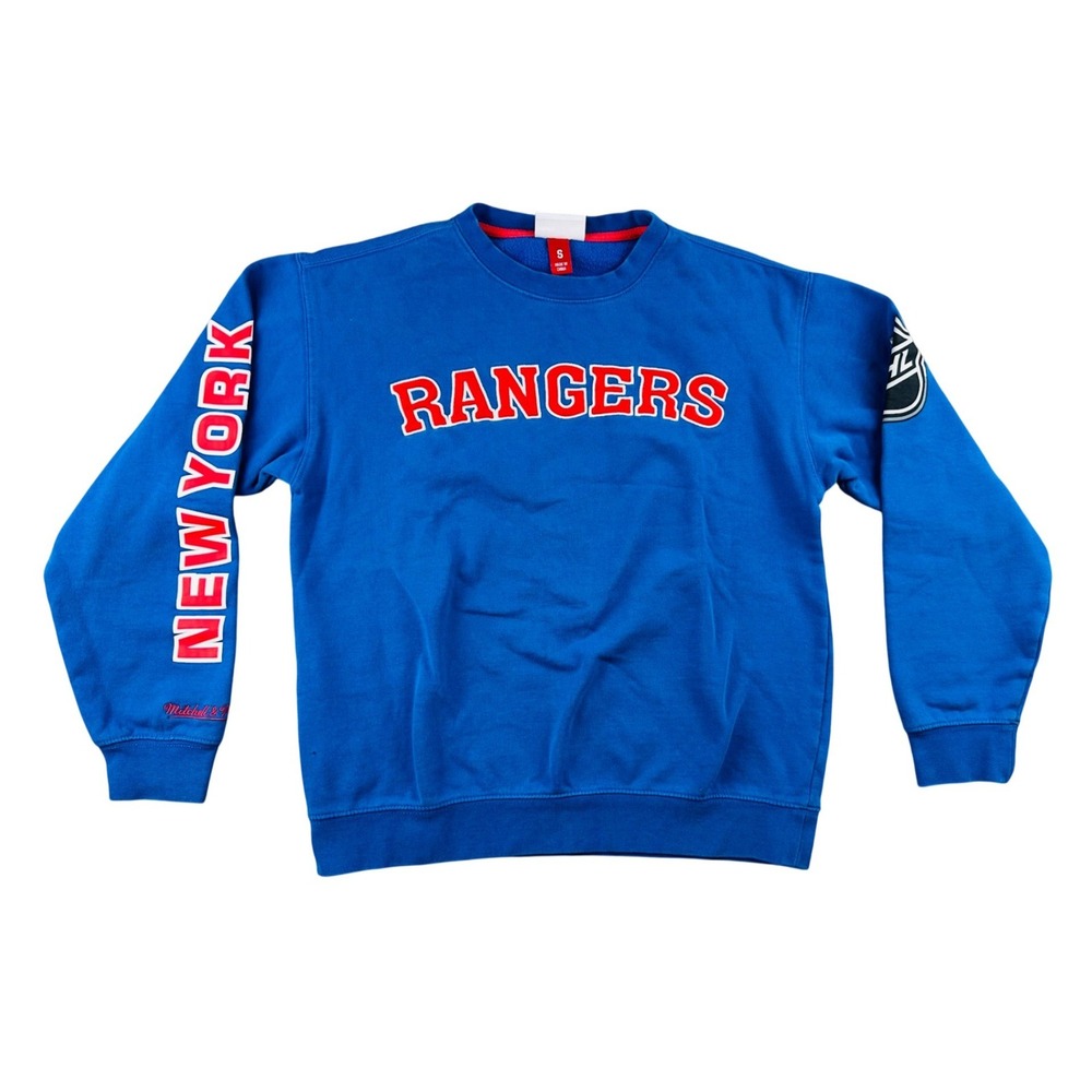 Y2K Mitchell & Ness Sweatshirt Men S Blue New‎ York Rangers There & Back Urban
